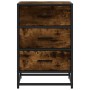Mesita noche madera ingeniería roble ahumado 40x34,5x60cm metal de , Mesitas de noche - Ref: Foro24-848721, Precio: 61,29 €, ...