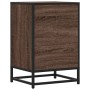 Mesita noche madera ingeniería roble marrón 40x34,5x60cm metal de , Mesitas de noche - Ref: Foro24-848723, Precio: 63,15 €, D...