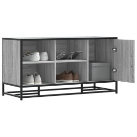 Banco zapatero madera de ingeniería gris sonoma 100x40x53,5 cm de , Bancos para recibidores y almacenamiento - Ref: Foro24-84...