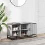 Banco zapatero madera de ingeniería gris sonoma 100x40x53,5 cm de , Bancos para recibidores y almacenamiento - Ref: Foro24-84...