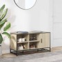 Banco zapatero madera de ingeniería roble sonoma 100x40x53,5 cm de , Bancos para recibidores y almacenamiento - Ref: Foro24-8...