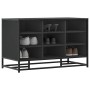 Banco zapatero madera de ingeniería y metal negro 84x40x53,5 cm de , Bancos para recibidores y almacenamiento - Ref: Foro24-8...