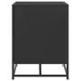 Banco zapatero madera de ingeniería y metal negro 84x40x53,5 cm de , Bancos para recibidores y almacenamiento - Ref: Foro24-8...
