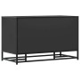 Banco zapatero madera de ingeniería y metal negro 84x40x53,5 cm de , Bancos para recibidores y almacenamiento - Ref: Foro24-8...