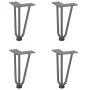Patas mesa tipo horquilla 4 uds acero macizo acero natural 20cm de , Patas para mesas - Ref: Foro24-4012435, Precio: 35,38 €,...