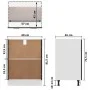 Armario inferior de cocina ingeniería negro 60x46x81,5 cm de vidaXL, Armarios de cocina - Ref: Foro24-801189, Precio: 96,87 €...