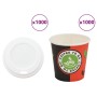 Vasos de café de papel con tapa 1000 uds 4oz 120ml de , Vasos desechables - Ref: Foro24-3325211, Precio: 56,65 €, Descuento: %