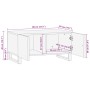 Mesa de centro madera maciza de mango negra 80x50x40 cm de , Mesas de centro - Ref: Foro24-4017689, Precio: 108,62 €, Descuen...