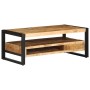 Mesa de centro de madera maciza de mango rugosa 90x50x36 cm de , Mesas de centro - Ref: Foro24-4013557, Precio: 207,72 €, Des...