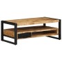 Mesa de centro de madera maciza de mango rugosa 90x50x36 cm de , Mesas de centro - Ref: Foro24-4013557, Precio: 207,72 €, Des...