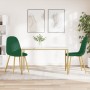 Sillas de comedor 2 unidades terciopelo verde oscuro en Sillas de comedor | Comprar online en Foru.es