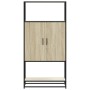Aparador alto madera de ingeniería y metal Sonoma 68x35x139 cm de , Aparadores - Ref: Foro24-849040, Precio: 95,84 €, Descuen...
