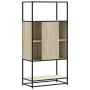 Aparador alto madera de ingeniería y metal Sonoma 68x35x139 cm de , Aparadores - Ref: Foro24-849040, Precio: 95,84 €, Descuen...