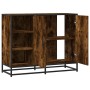Aparador madera de ingeniería roble ahumado 92x35x76 cm de , Aparadores - Ref: Foro24-849021, Precio: 110,46 €, Descuento: %