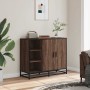 Aparador de madera de ingeniería marrón roble 92x35x76 cm de , Aparadores - Ref: Foro24-849023, Precio: 118,23 €, Descuento: %