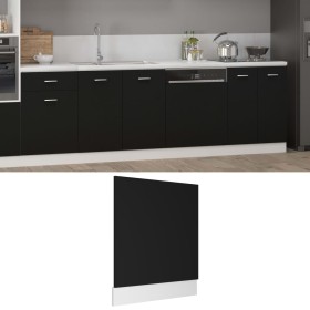 Panel para lavavajillas madera contrachapada negro 59,5x3x67 cm de vidaXL, Armarios de cocina - Ref: Foro24-802563, Precio: 3...