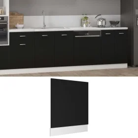Panel para lavavajillas madera contrachapada negro 59,5x3x67 cm de vidaXL, Armarios de cocina - Ref: Foro24-802563, Precio: 3...