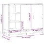Aparador de madera de ingeniería marrón roble 92x35x76 cm de , Aparadores - Ref: Foro24-849023, Precio: 118,23 €, Descuento: %