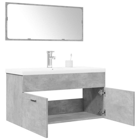 Set muebles de baño 2 piezas madera contrachapada gris hormigón de , Muebles de baño - Ref: Foro24-3324863, Precio: 263,45 €,...