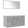 Set muebles de baño 2 piezas madera contrachapada gris hormigón de , Muebles de baño - Ref: Foro24-3324863, Precio: 263,45 €,...