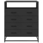 Cajonera de madera contrachapada negro 70x41x83,5 cm de , Cajoneras - Ref: Foro24-849089, Precio: 122,77 €, Descuento: %