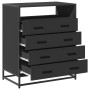 Cajonera de madera contrachapada negro 70x41x83,5 cm de , Cajoneras - Ref: Foro24-849089, Precio: 122,77 €, Descuento: %