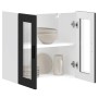 Armario de pared para cocina con puerta de cristal Porto negro de , Armarios de cocina - Ref: Foro24-854148, Precio: 71,00 €,...