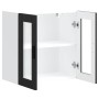 Armario de pared para cocina con puerta de cristal Porto negro de , Armarios de cocina - Ref: Foro24-854148, Precio: 71,00 €,...