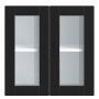 Armario de pared para cocina con puerta de cristal Porto negro de , Armarios de cocina - Ref: Foro24-854148, Precio: 71,00 €,...