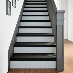 Peldaños de escalera 8 uds madera maciza roble marrón oscuro de , Alfombrillas para escalones - Ref: Foro24-3283025, Precio: ...