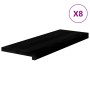 Peldaños de escalera 8 uds madera maciza roble marrón oscuro de , Alfombrillas para escalones - Ref: Foro24-3283025, Precio: ...