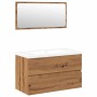 Juego de muebles de baño madera contrachapada artesanal roble de , Muebles de baño - Ref: Foro24-3328930, Precio: 238,88 €, D...