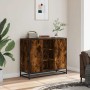 Aparador madera de ingeniería roble ahumado 92x35x76 cm de , Aparadores - Ref: Foro24-849016, Precio: 85,44 €, Descuento: %
