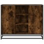 Aparador madera de ingeniería roble ahumado 92x35x76 cm de , Aparadores - Ref: Foro24-849016, Precio: 85,44 €, Descuento: %