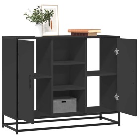 Aparador de madera de ingeniería negro 92x35x76 cm de , Aparadores - Ref: Foro24-849014, Precio: 88,25 €, Descuento: %