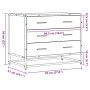 Cajonera de madera contrachapada color roble sonoma 70x41x56 cm de , Cajoneras - Ref: Foro24-849075, Precio: 91,80 €, Descuen...