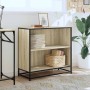 Estantería madera ingeniería color roble 80,5x35x76 cm de , Librerías y estanterías - Ref: Foro24-849105, Precio: 77,28 €, De...