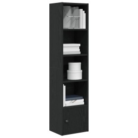 Estantería de madera de ingeniería roble negro 31x24x127 cm de , Librerías y estanterías - Ref: Foro24-860347, Precio: 57,54 ...