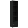 Estantería de madera de ingeniería roble negro 31x24x127 cm de , Librerías y estanterías - Ref: Foro24-860347, Precio: 57,54 ...
