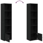 Estantería de madera de ingeniería roble negro 31x24x127 cm de , Librerías y estanterías - Ref: Foro24-860347, Precio: 57,54 ...