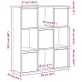 Estantería de madera de ingeniería roble artisan 89x24x101,5 cm de , Librerías y estanterías - Ref: Foro24-860408, Precio: 94...