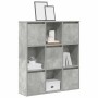 Estantería de madera de ingeniería gris hormigón 89x24x101,5 cm de , Librerías y estanterías - Ref: Foro24-860403, Precio: 95...
