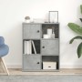 Estantería de madera de ingeniería gris hormigón 60x24x76,5 cm de , Librerías y estanterías - Ref: Foro24-860385, Precio: 69,...
