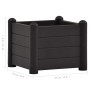 Arriate de jardín PP gris antracita 43x43x35 cm de vidaXL, Maceteros y jardineras - Ref: Foro24-313973, Precio: 65,52 €, Desc...