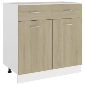 Armario inferior cajón madera ingeniería roble 80x46x81,5 cm de vidaXL, Armarios de cocina - Ref: Foro24-801239, Precio: 139,...