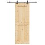 Puerta corredera con herrajes madera maciza de pino 80x210 cm de , Puertas - Ref: Foro24-3332725, Precio: 191,88 €, Descuento: %