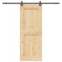 Puerta corredera con herrajes madera maciza de pino 90x210 cm de , Puertas - Ref: Foro24-3332733, Precio: 218,05 €, Descuento: %
