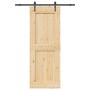 Puerta corredera con herrajes madera maciza de pino 85x210 cm de , Puertas - Ref: Foro24-3332738, Precio: 187,28 €, Descuento: %