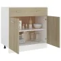 Armario inferior cajón madera ingeniería roble 80x46x81,5 cm de vidaXL, Armarios de cocina - Ref: Foro24-801239, Precio: 139,...