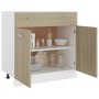 Armario inferior cajón madera ingeniería roble 80x46x81,5 cm de vidaXL, Armarios de cocina - Ref: Foro24-801239, Precio: 136,...